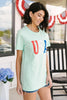 Born In The USA Graphic Tee In Mint