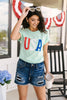 Born In The USA Graphic Tee In Mint