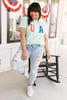 Born In The USA Graphic Tee In Mint