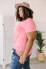 Boyfriend Fit Bodysuit in Coral