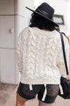 Braids and Ribbon Sweater