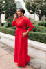 Bri Maxi Dress in Burgundy