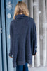 Brushed Melange Cowl Neck Sweater in Navy