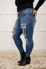 Buffalo Plaid Peek-A-Boo Skinnies