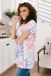 Burst Of Color Top In Baby Blue