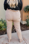 Business Woman Paperbag Pants in Khaki