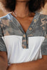 Camo & Buttons On The Block Top
