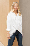 Carlee Crossed Hem Blouse