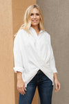 Carlee Crossed Hem Blouse