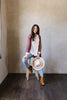 Cast Your Net Cardigan In Deep Rust