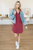 Casually Dressed Up Dress in Burgundy