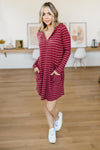 Casually Dressed Up Dress in Burgundy