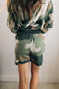 Chasing Sleep Lounge Set Shorts in Camo