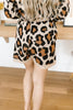 Chasing Sleep Lounge Set Shorts in Leopard