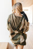 Chasing Sleep Lounge Set Top in Camo