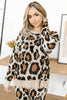 Chasing Sleep Lounge Set Top in Leopard