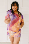 Cheer Me Up Tie Dye Shorts In Orange