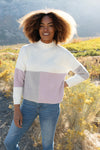 Color Block Top in Lavender