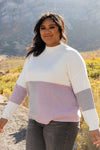 Color Block Top in Lavender