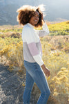 Color Block Top in Lavender