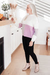 Color Block Top in Lavender