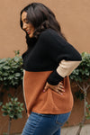 Chloe Color Block Top in Natural