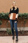 Chloe Color Block Top in Natural