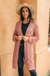 Choose Me Chunky Cardigan in Rose