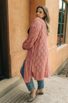 Choose Me Chunky Cardigan in Rose