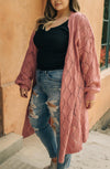 Choose Me Chunky Cardigan in Rose