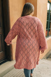 Choose Me Chunky Cardigan in Rose