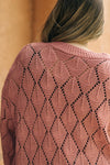 Choose Me Chunky Cardigan in Rose