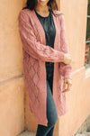 Choose Me Chunky Cardigan in Rose
