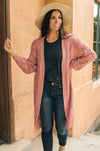Choose Me Chunky Cardigan in Rose