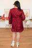 Mia Sequin Dress in Wine