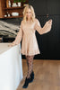 Mia Sequin Dress in Rose Gold