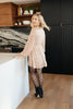 Mia Sequin Dress in Rose Gold