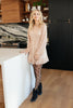 Mia Sequin Dress in Rose Gold