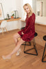Mia Sequin Dress in Wine