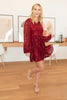 Mia Sequin Dress in Wine