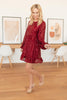 Mia Sequin Dress in Wine