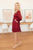 Mia Sequin Dress in Wine