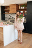 Mia Sequin Dress in Rose Gold