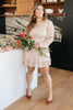 Mia Sequin Dress in Rose Gold