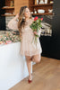 Mia Sequin Dress in Rose Gold