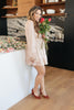 Mia Sequin Dress in Rose Gold