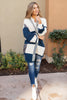 Chunky Patterns Cardigan in Teal