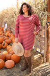 Cinnamon Striped Dress