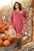 Cinnamon Striped Dress
