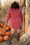 Cinnamon Striped Dress